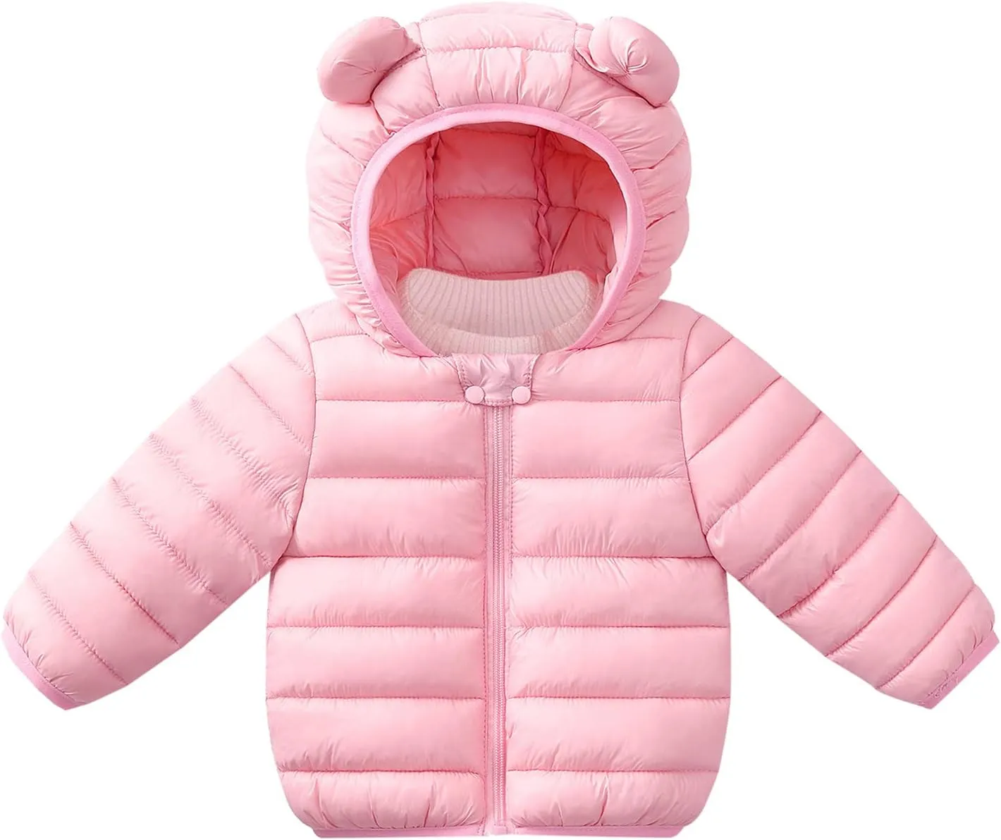 0-4 Years Toddler Kids Baby Girls Boys Bear Ears Down Puffer Jacket Hooded Outdoor Jacket Thick Warm Windproof Coat