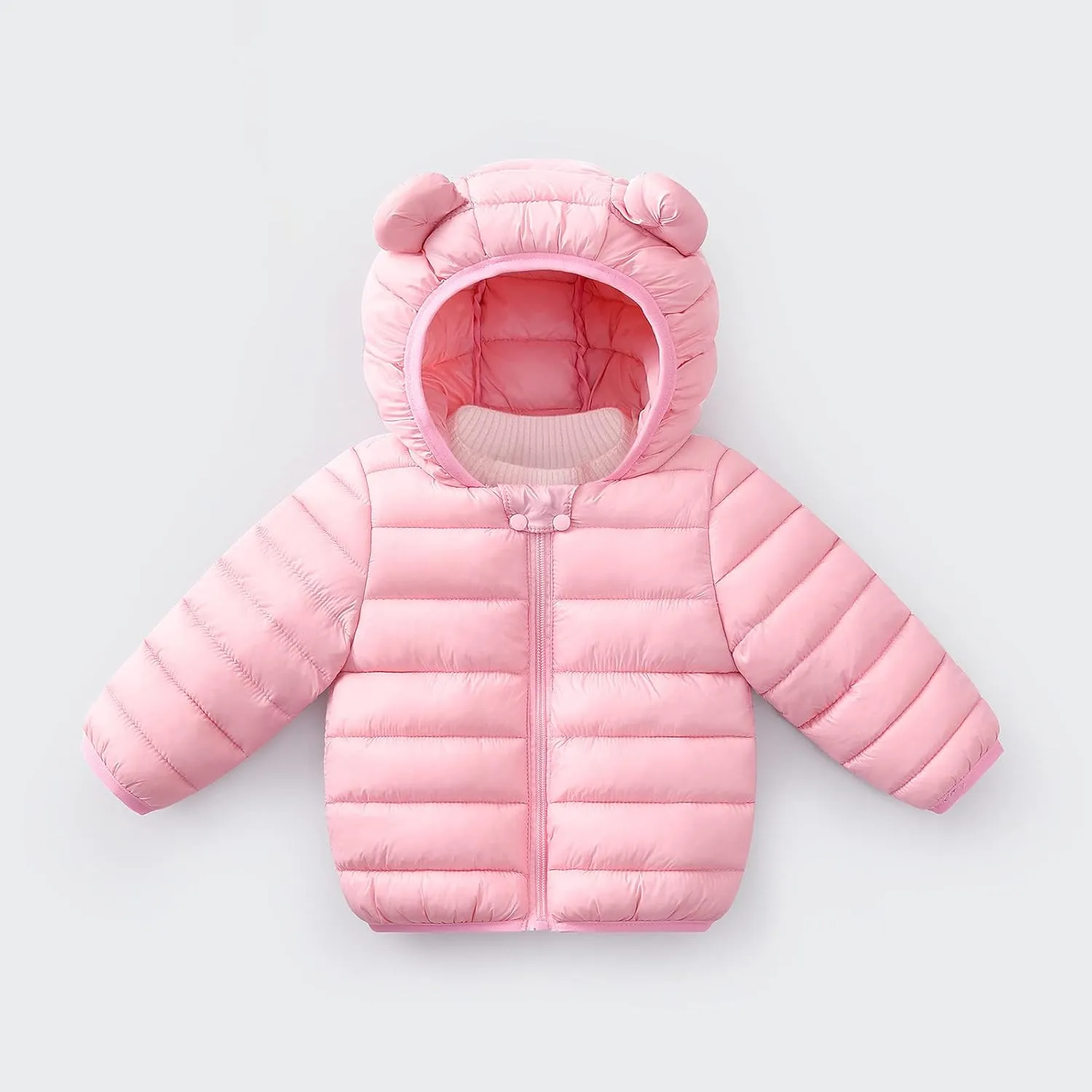 0-4 Years Toddler Kids Baby Girls Boys Bear Ears Down Puffer Jacket Hooded Outdoor Jacket Thick Warm Windproof Coat
