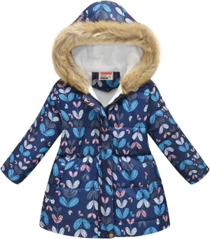 2-11 Years Toddler Baby Kids Girls Down Puffer Jacket Winter Thick Warm Parkas Hooded Windproof Coat Outwear Jacket