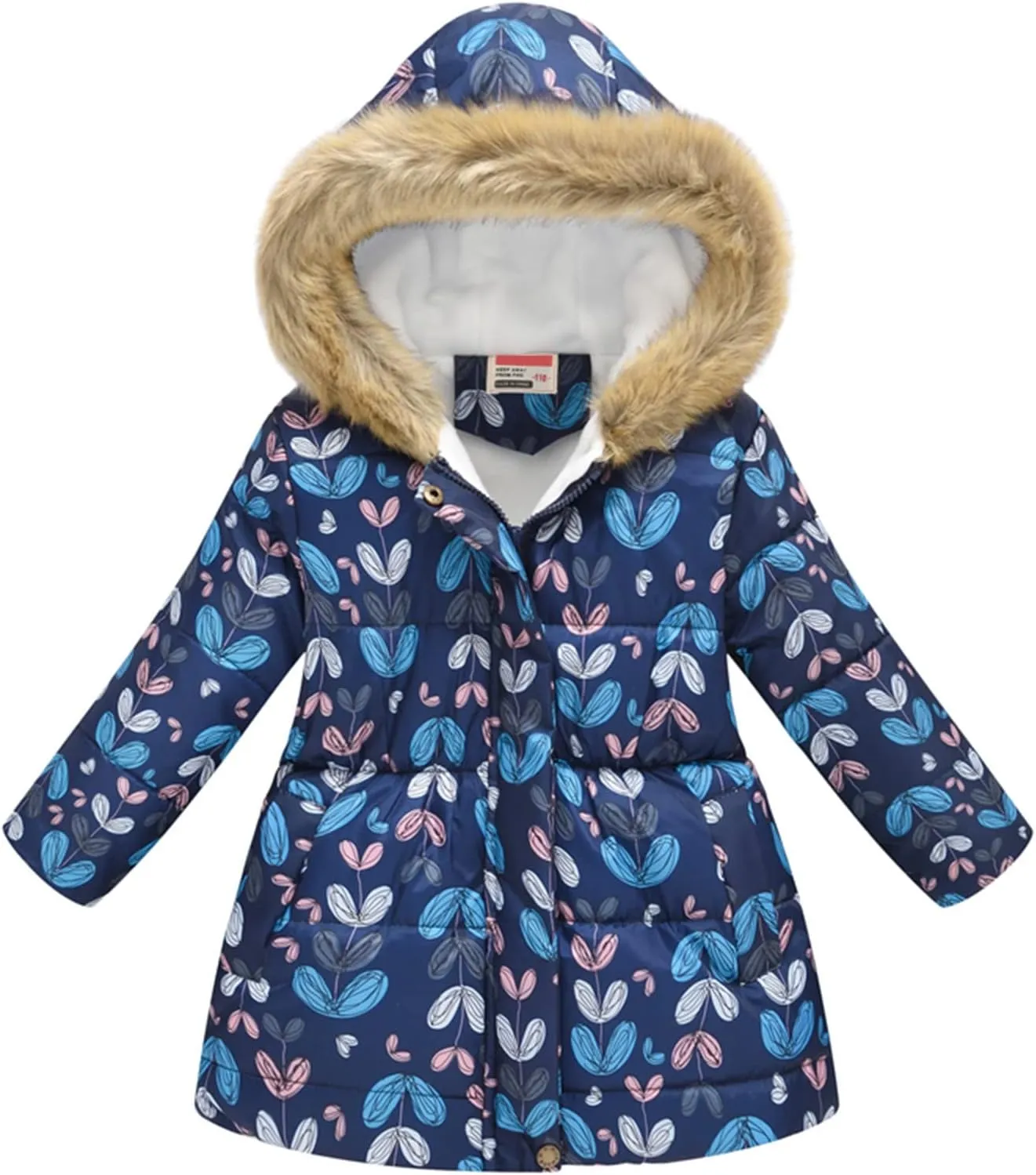 2-11 Years Toddler Baby Kids Girls Down Puffer Jacket Winter Thick Warm Parkas Hooded Windproof Coat Outwear Jacket