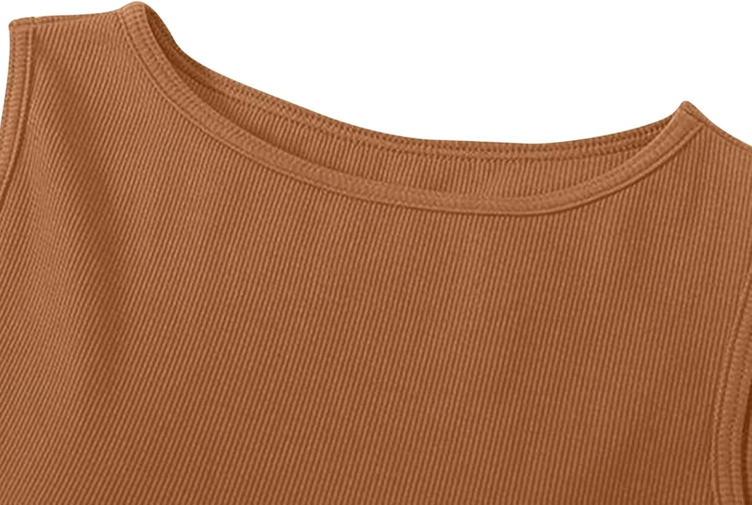2025 Tank Tops for Women Lightweight Breathable Solid Color Smooth Tanks Round Neck Stretchy Wide Strip Undershirt
