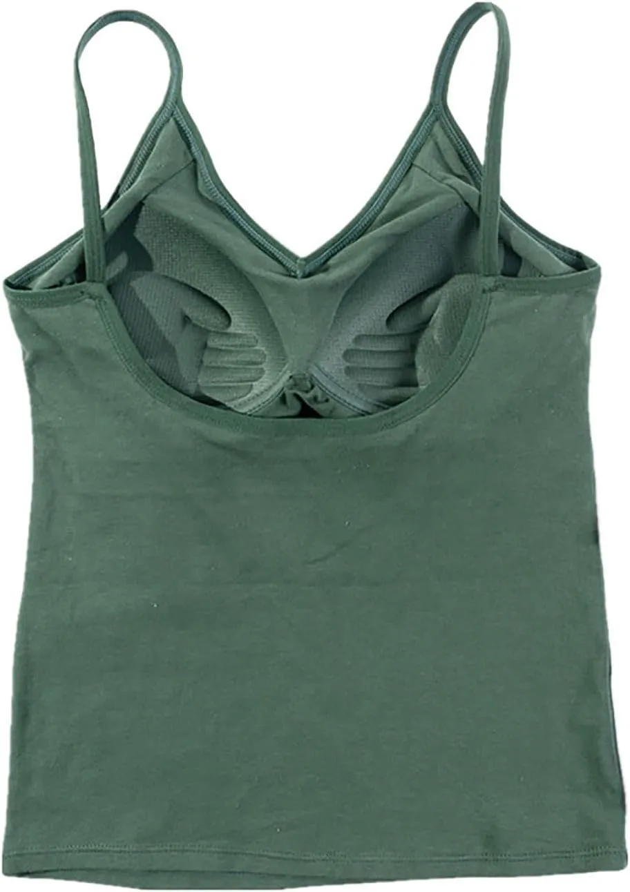 2025 Yoga Racerback Tank Top for Women with Built in Bra,Women's Padded Sports Bra Fitness Workout Running Shirts