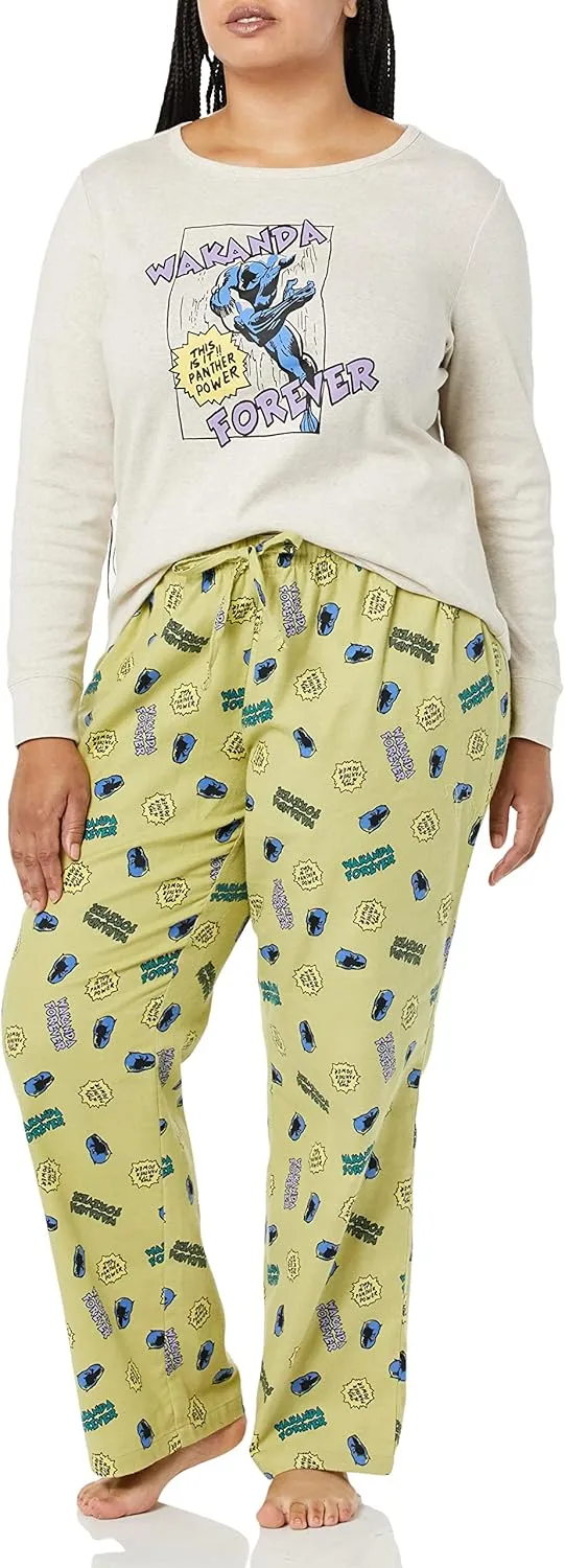 Amazon Essentials Disney | Marvel | Star Wars Women's Flannel Pajama Sleep Sets