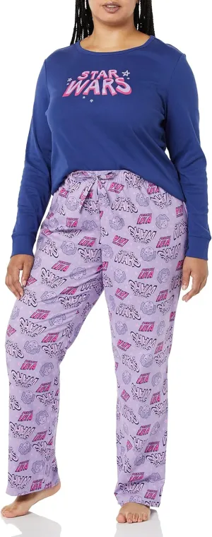 Amazon Essentials Disney | Marvel | Star Wars Women's Flannel Pajama Sleep Sets