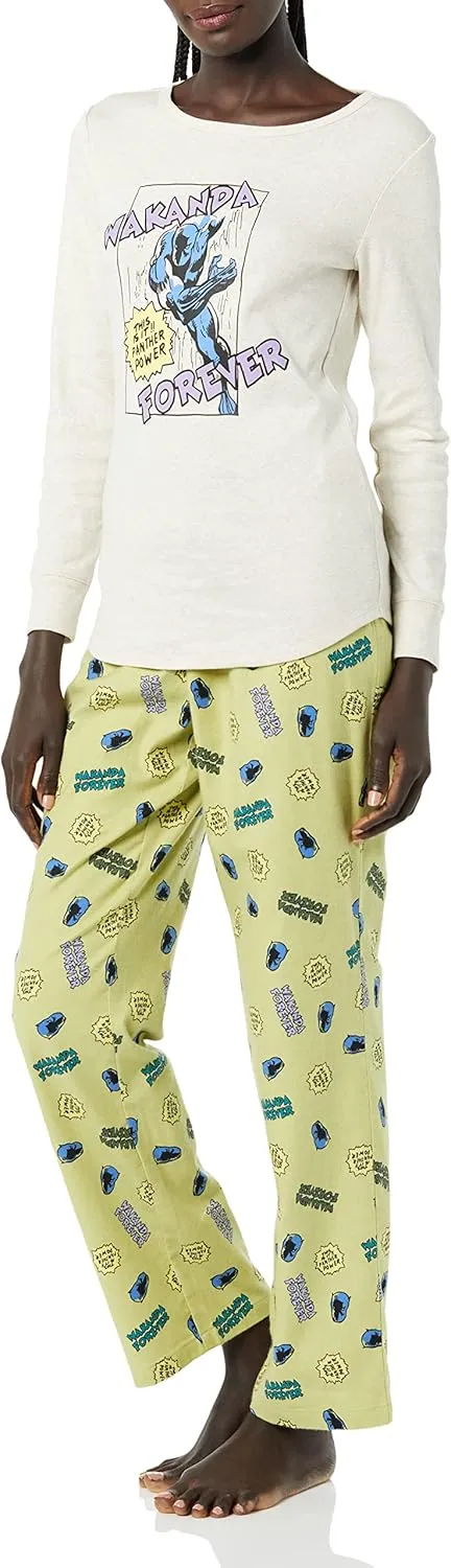 Amazon Essentials Disney | Marvel | Star Wars Women's Flannel Pajama Sleep Sets