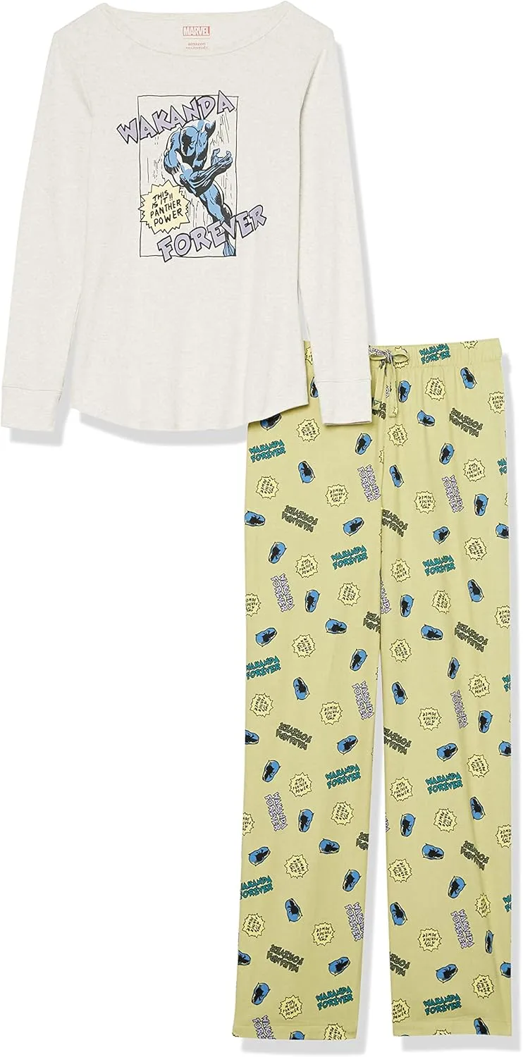 Amazon Essentials Disney | Marvel | Star Wars Women's Flannel Pajama Sleep Sets