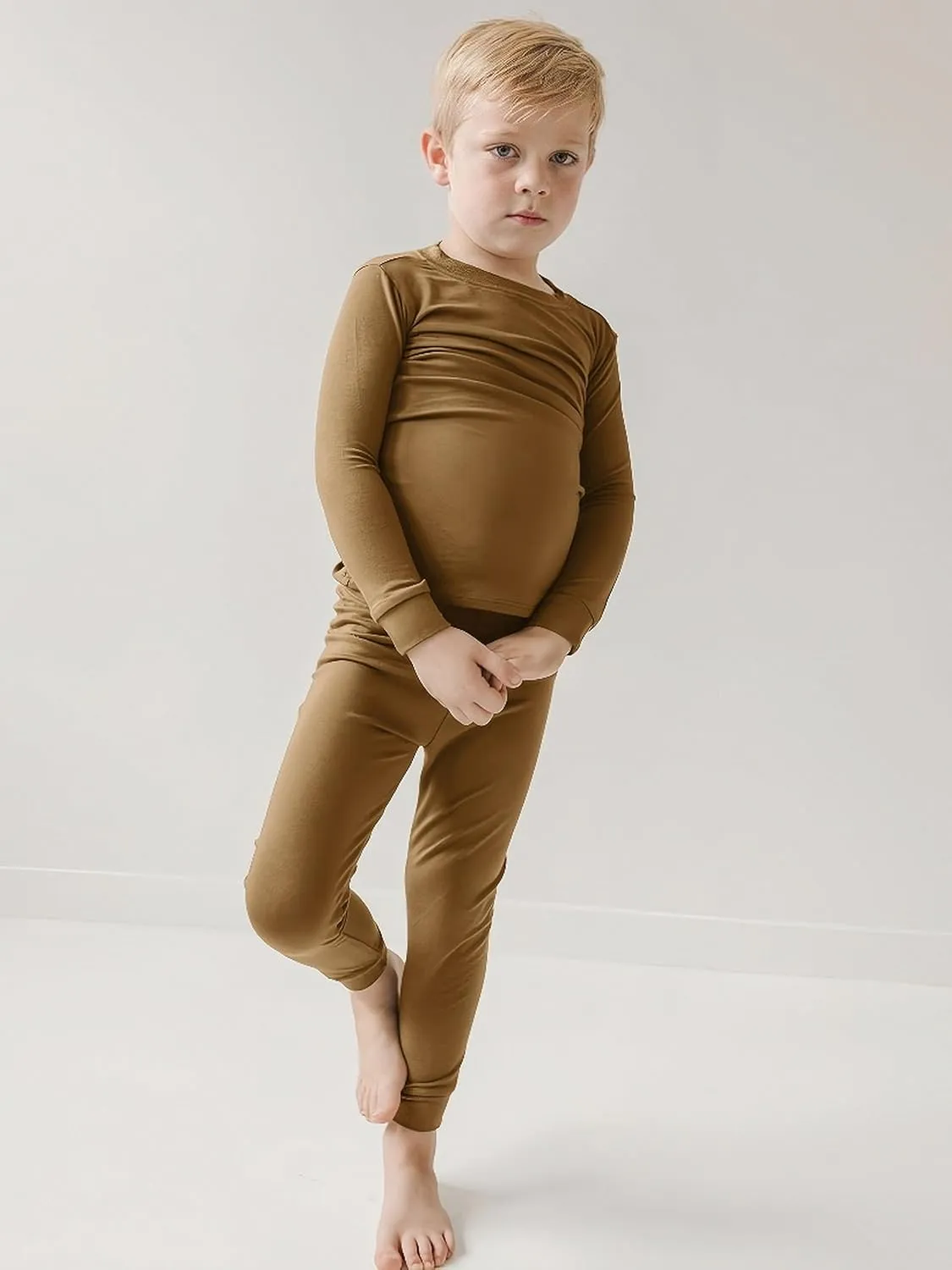 BABY 2T-10Y Toddler Kids Girls Boys Soft Comfy 2pcs Set Long Sleeve Shirts and Pants Sets