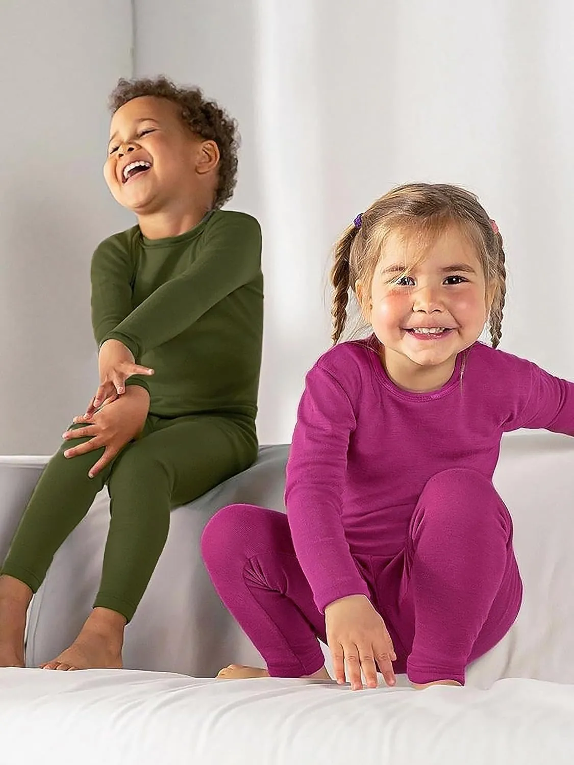 BABY 2T-10Y Toddler Kids Girls Boys Soft Comfy 2pcs Set Long Sleeve Shirts and Pants Sets