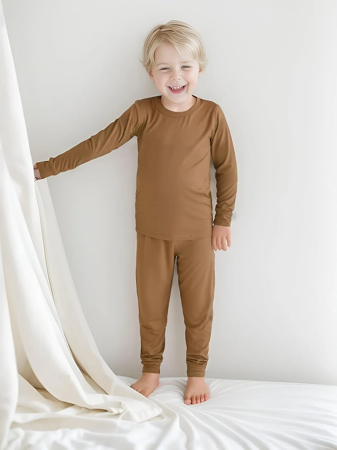 BABY 2T-10Y Toddler Kids Girls Boys Soft Comfy 2pcs Set Long Sleeve Shirts and Pants Sets