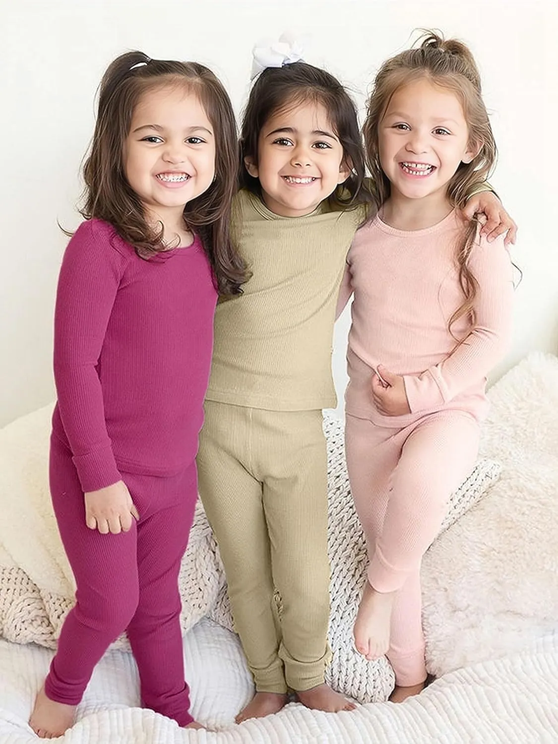 BABY 2T-10Y Toddler Kids Girls Boys Soft Comfy 2pcs Set Long Sleeve Shirts and Pants Sets