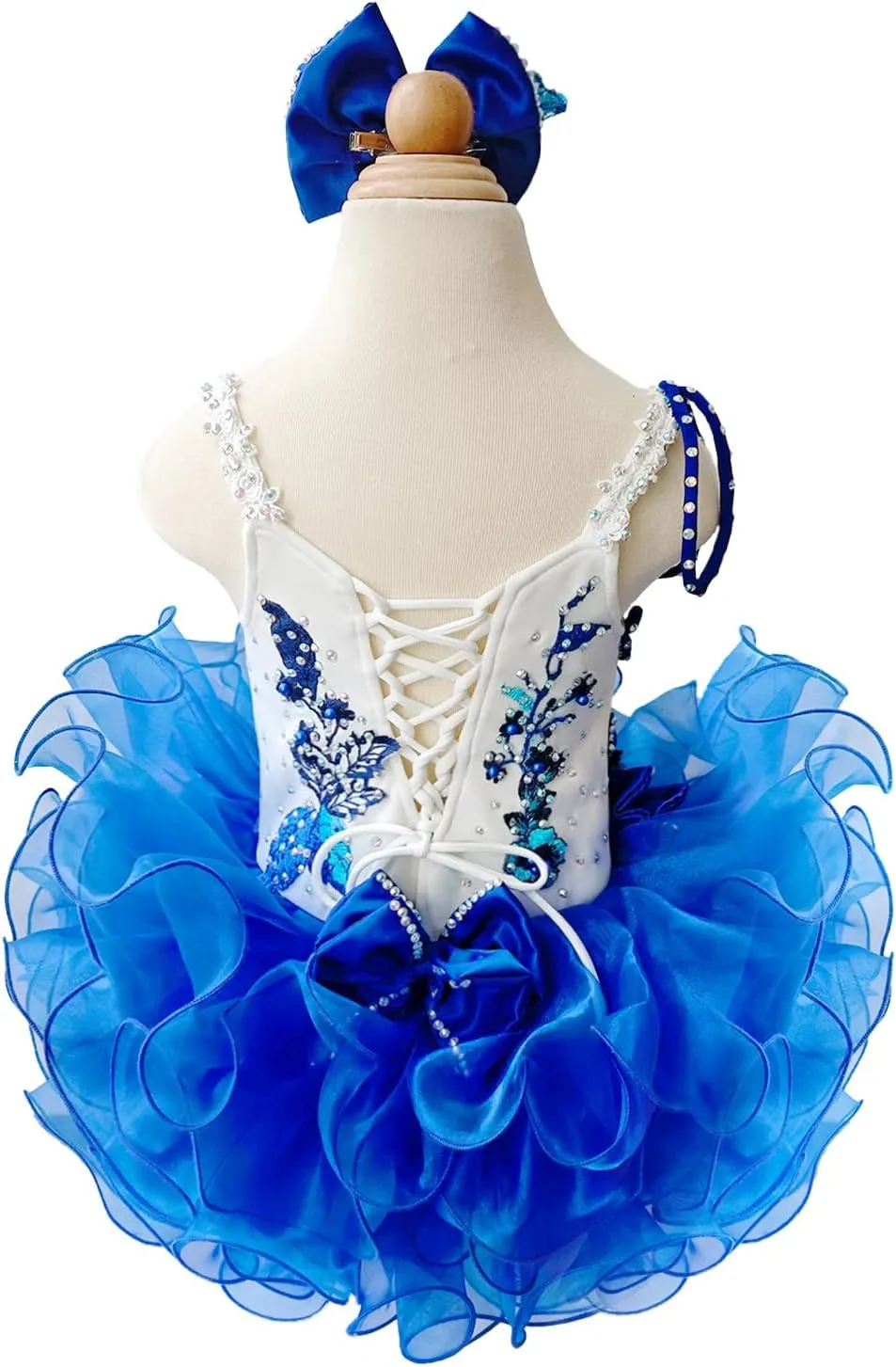 Baby Girls Handmade Beaded Dresses Pageant Dress Birthday Dresses infent Princess Dress