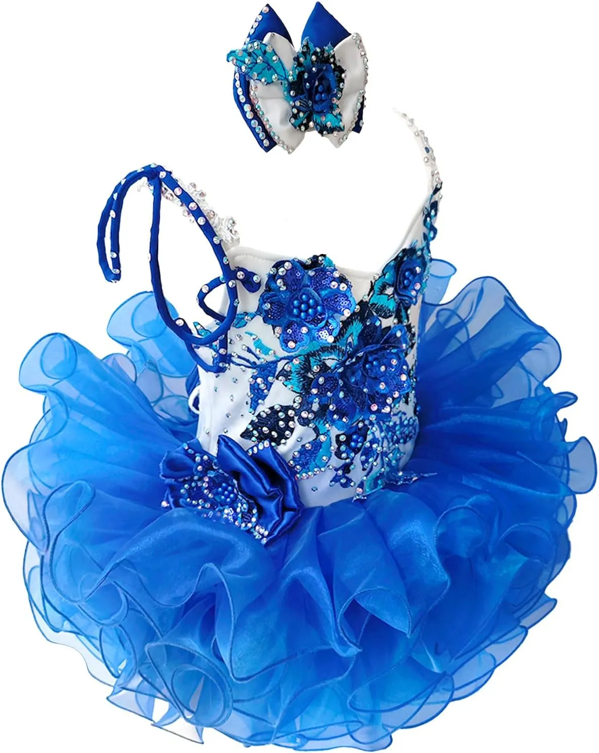 Baby Girls Handmade Beaded Dresses Pageant Dress Birthday Dresses infent Princess Dress