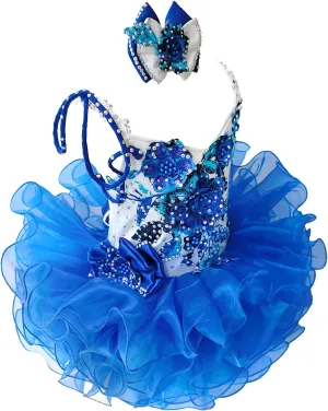 Baby Girls Handmade Beaded Dresses Pageant Dress Birthday Dresses infent Princess Dress