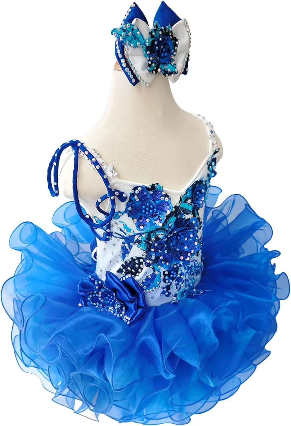 Baby Girls Handmade Beaded Dresses Pageant Dress Birthday Dresses infent Princess Dress
