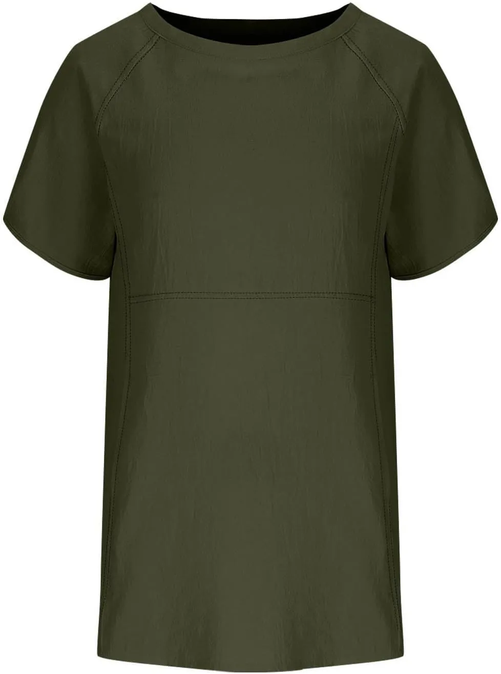 Babydoll Tops for Women 2024 Summer Short Sleeve Crewneck Oversized T Shirts Casual Loose Fit Flare Tunics