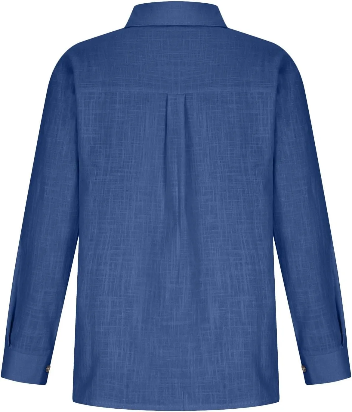 Blouses & Button-Down Shirts Women Lapel Long Sleeve Linen Summer Dressy Tops Loose Fit Cotton Cardigan Tunics