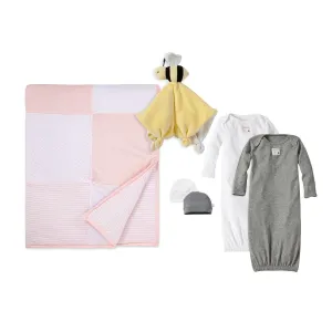 Burt's Bees Baby Unisex Baby Gift Set - Baby Sleeper Gowns, Hats, Reversible Quilt & Plush, Organic Cotton Essentials Bundle