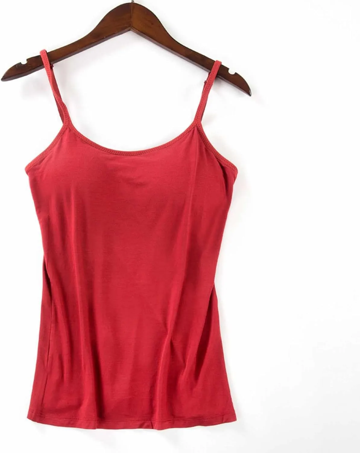 Camisole Tops for Women Built in Bra Spaghetti Strap Workout Yoga Shirts Basic Padded Tank Tops Summer Shelf Bra