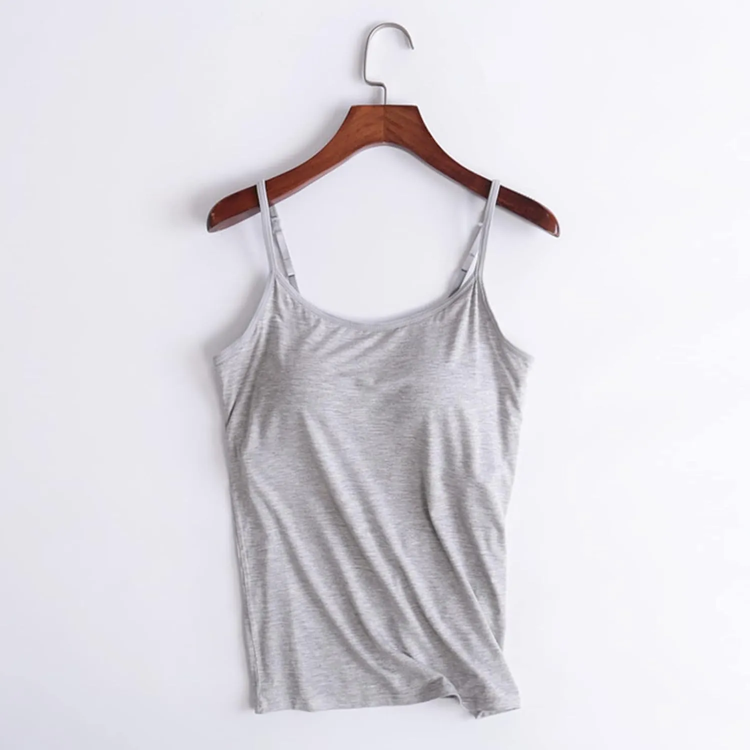 Camisole with Shelf Bra Women Tank Top with Shelf Bra Racerback Workout Yoga Tops Undershirt Basic Cami Tanks