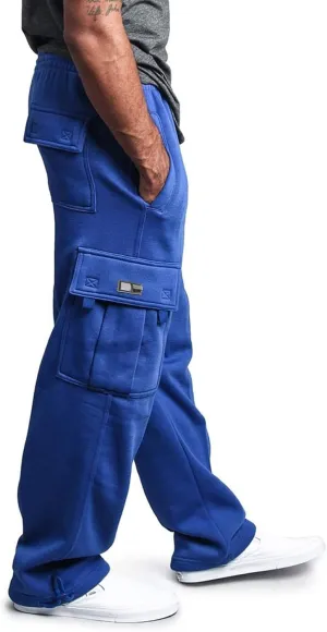 Cargo Work Pant Men Elastic Waist Casual Cargo Pants Athletic Sweatpants with Pockets Joggers Sweat Pant