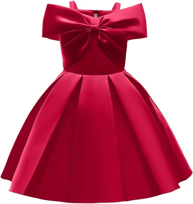 Cichic Elegant Girls Dress Special Occasion Satin Gowns for 2-10Years Kid