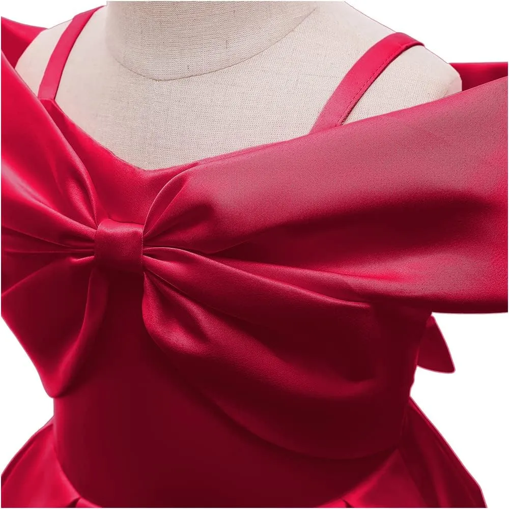 Cichic Elegant Girls Dress Special Occasion Satin Gowns for 2-10Years Kid