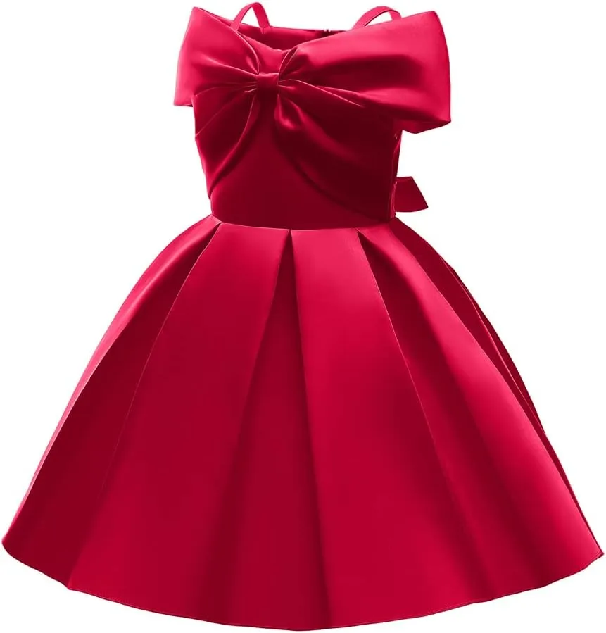 Cichic Elegant Girls Dress Special Occasion Satin Gowns for 2-10Years Kid