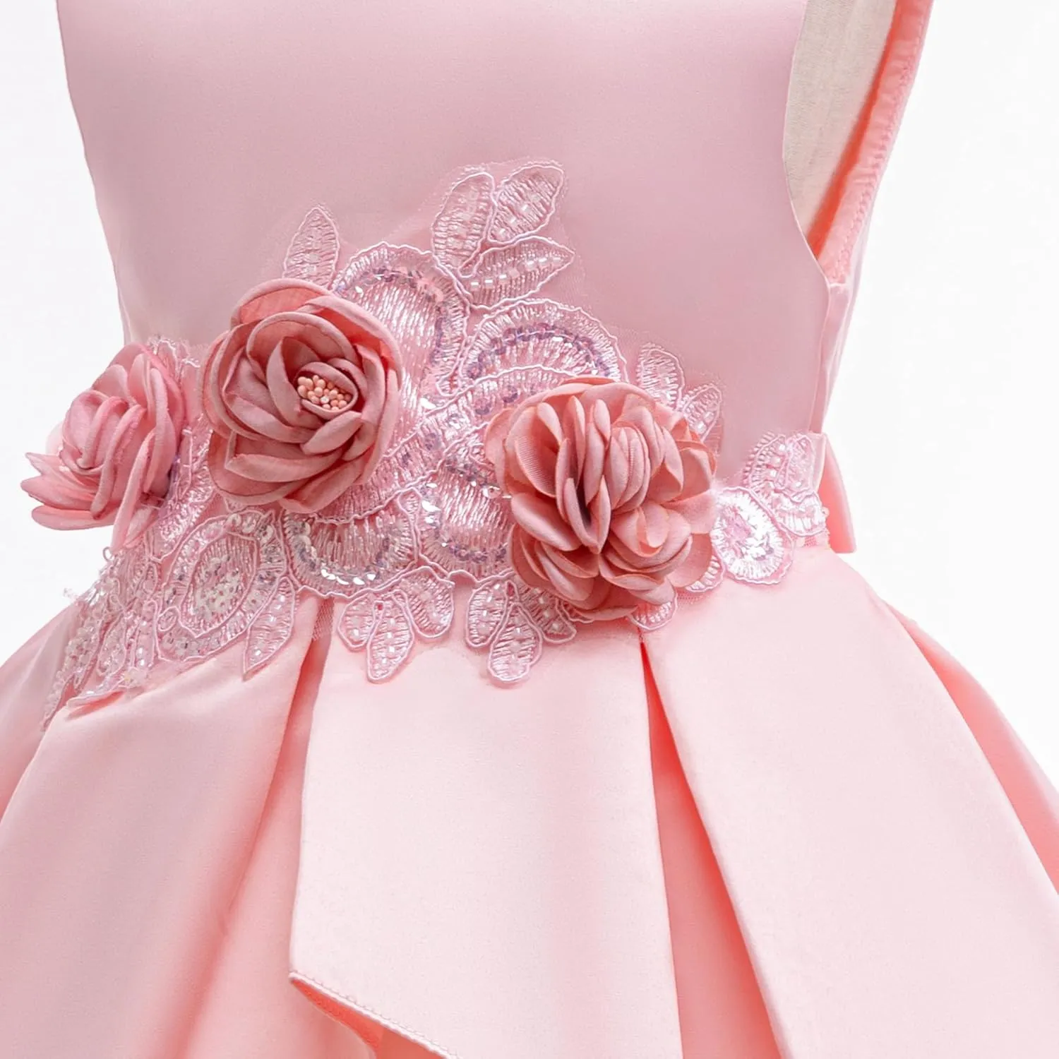 Cichic Elegant Girls Dress Special Occasion Satin Gowns for 2-10Years Kid