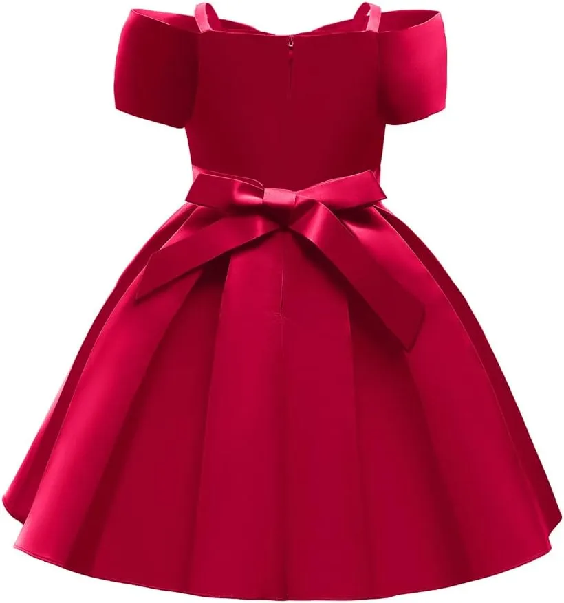 Cichic Elegant Girls Dress Special Occasion Satin Gowns for 2-10Years Kid