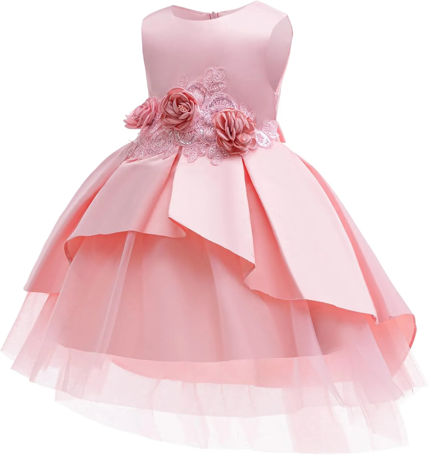 Cichic Elegant Girls Dress Special Occasion Satin Gowns for 2-10Years Kid