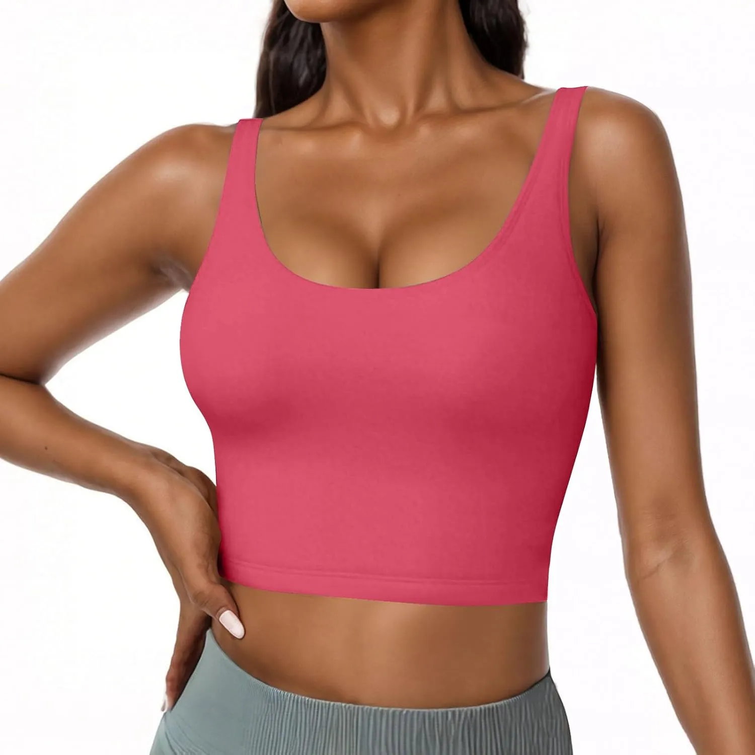 Cotton Shelf Bra Camisole Tops for Women Sleeveless Comfy Strap Summer Running Layering Tank Top Summer Cami Shirt