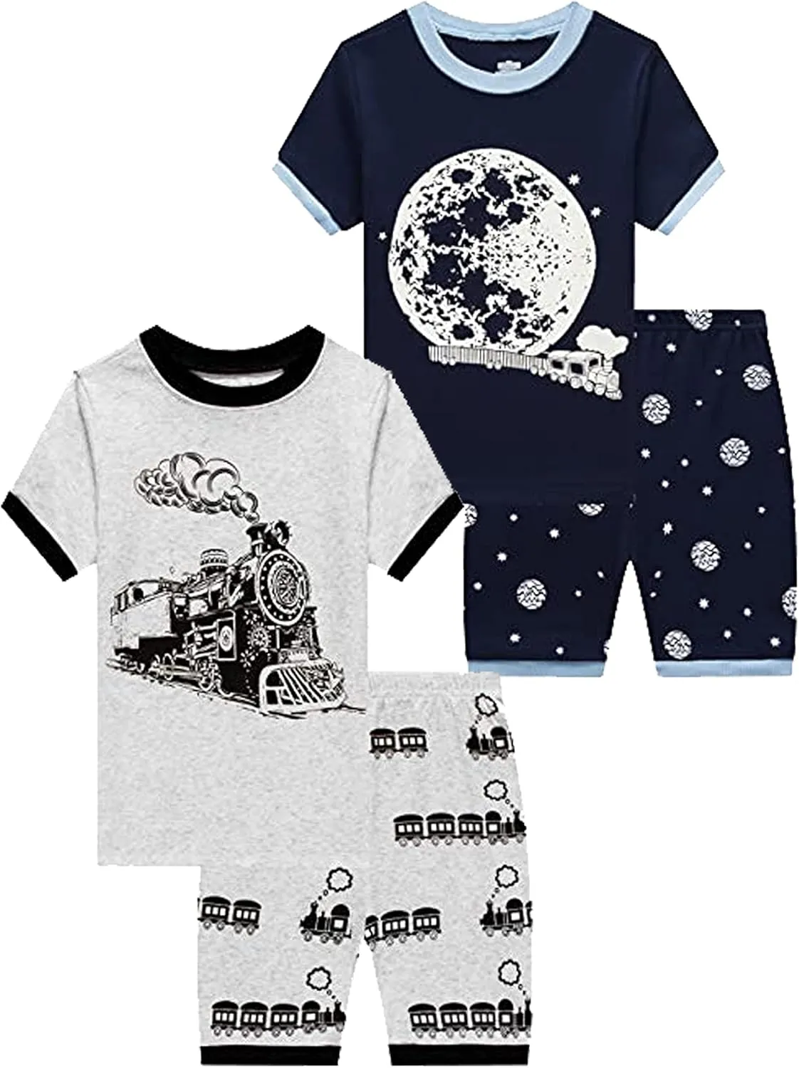 Family Feeling Boys Summer Pajamas Sets Short 100% Cotton Pjs