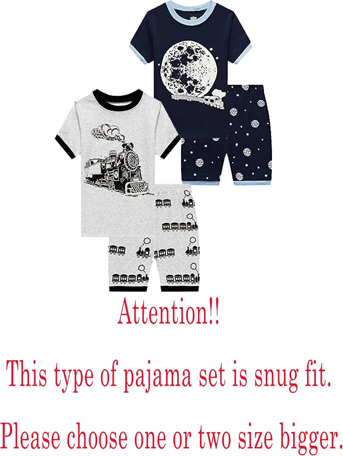 Family Feeling Boys Summer Pajamas Sets Short 100% Cotton Pjs