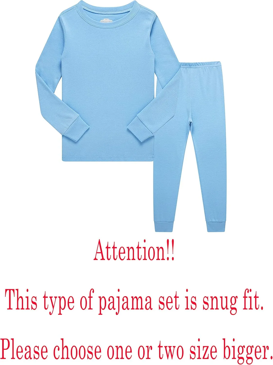 Family Feeling Little Big Boy Pajamas Sets 100% Cotton Pjs Kids Jammies