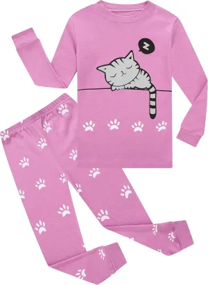 Family Feeling Little Boys Girls Child Pajamas Sets 100% Cotton Toddler Pjs