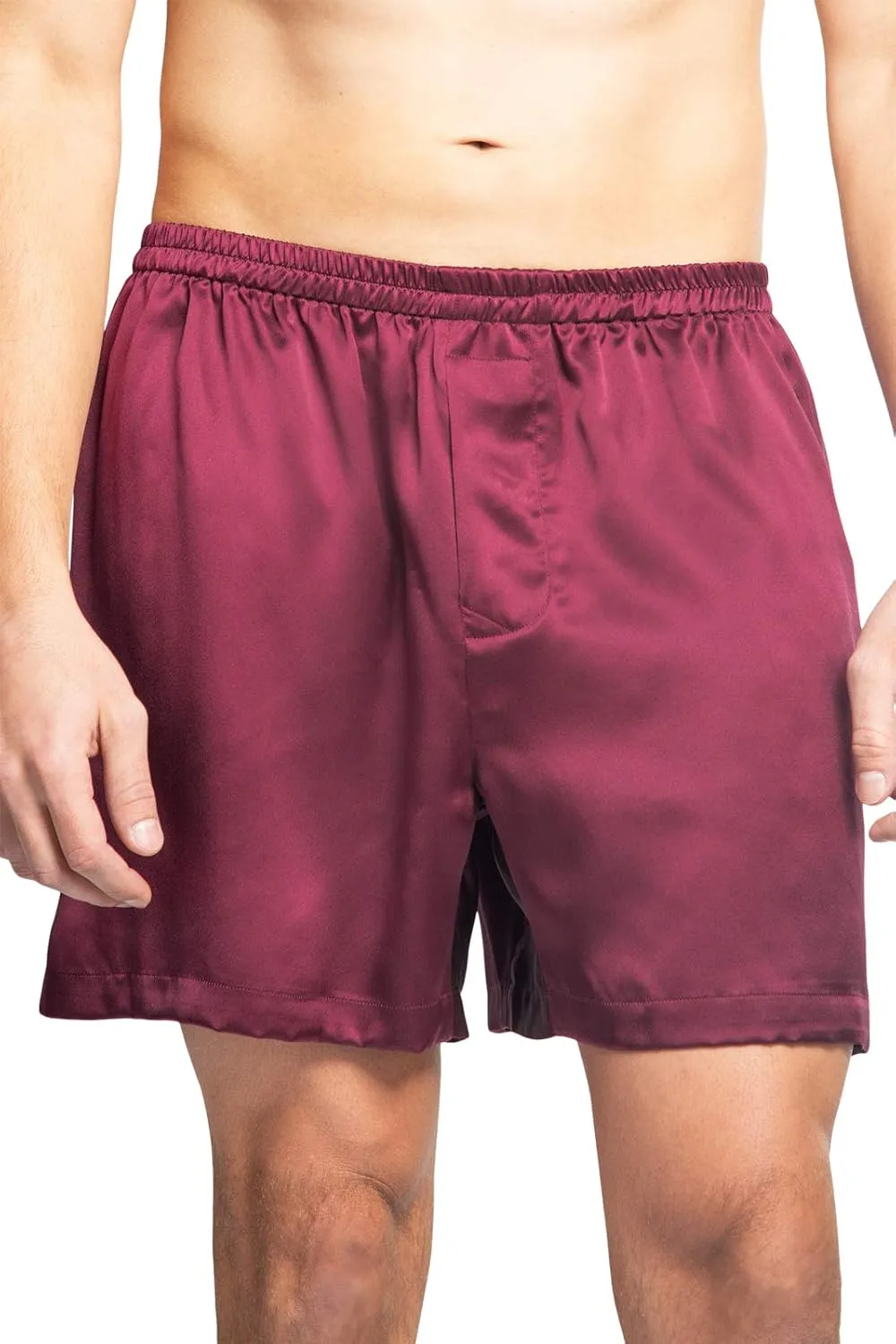 Fishers Finery Men's Luxury 100% Pure Mulberry Silk Boxers - Improved Waistband