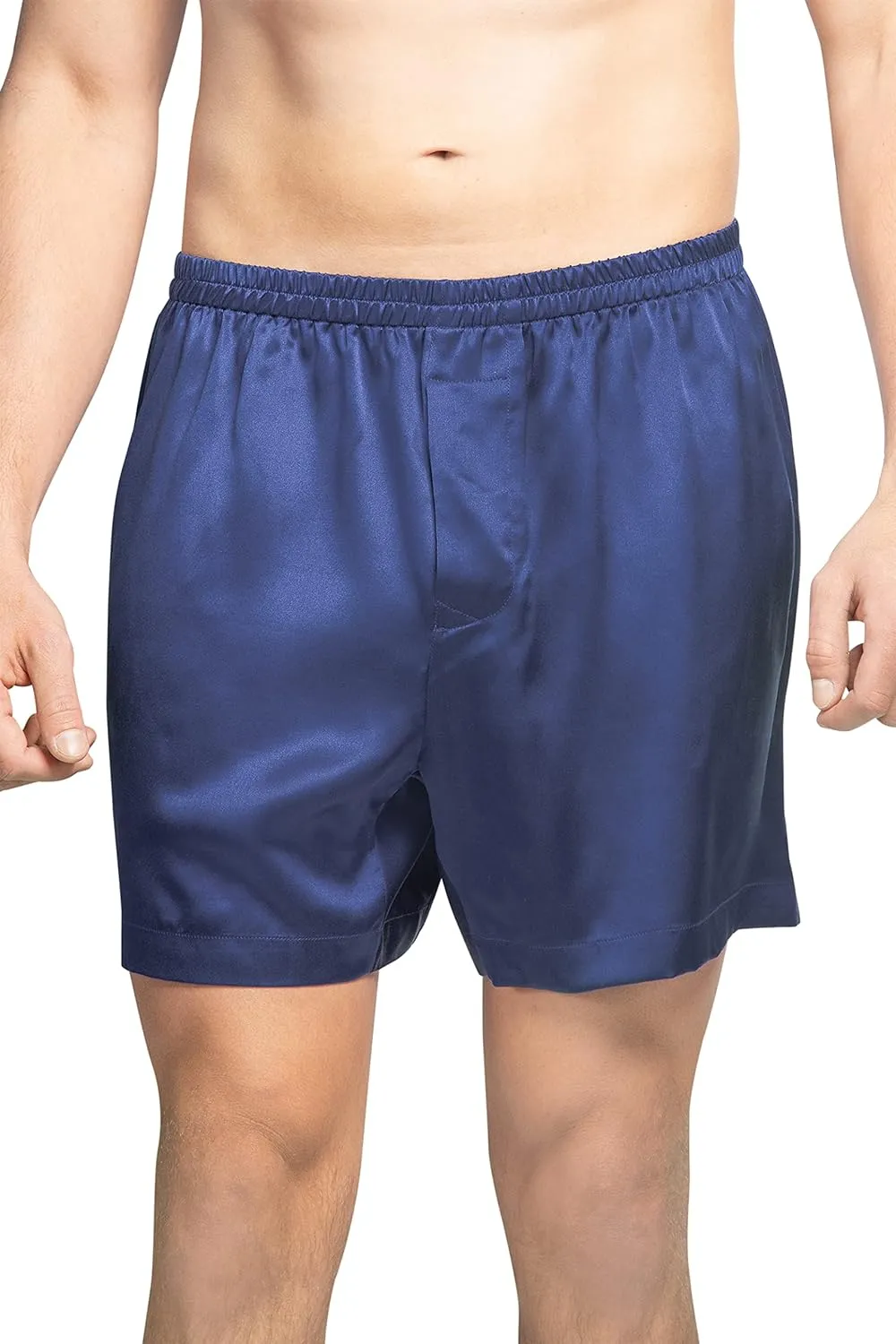 Fishers Finery Men's Luxury 100% Pure Mulberry Silk Boxers - Improved Waistband