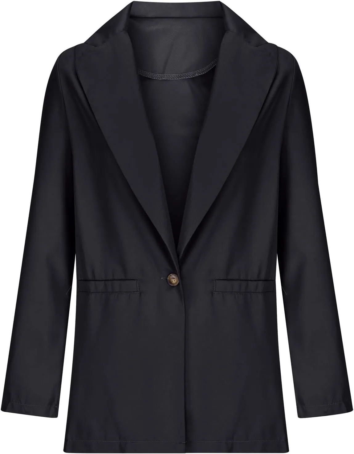 HGps8w Womens Loose Blazers Long Sleeve Business Casual Fall Suit Jacket Open Front Work Office Cardigan with Pockets