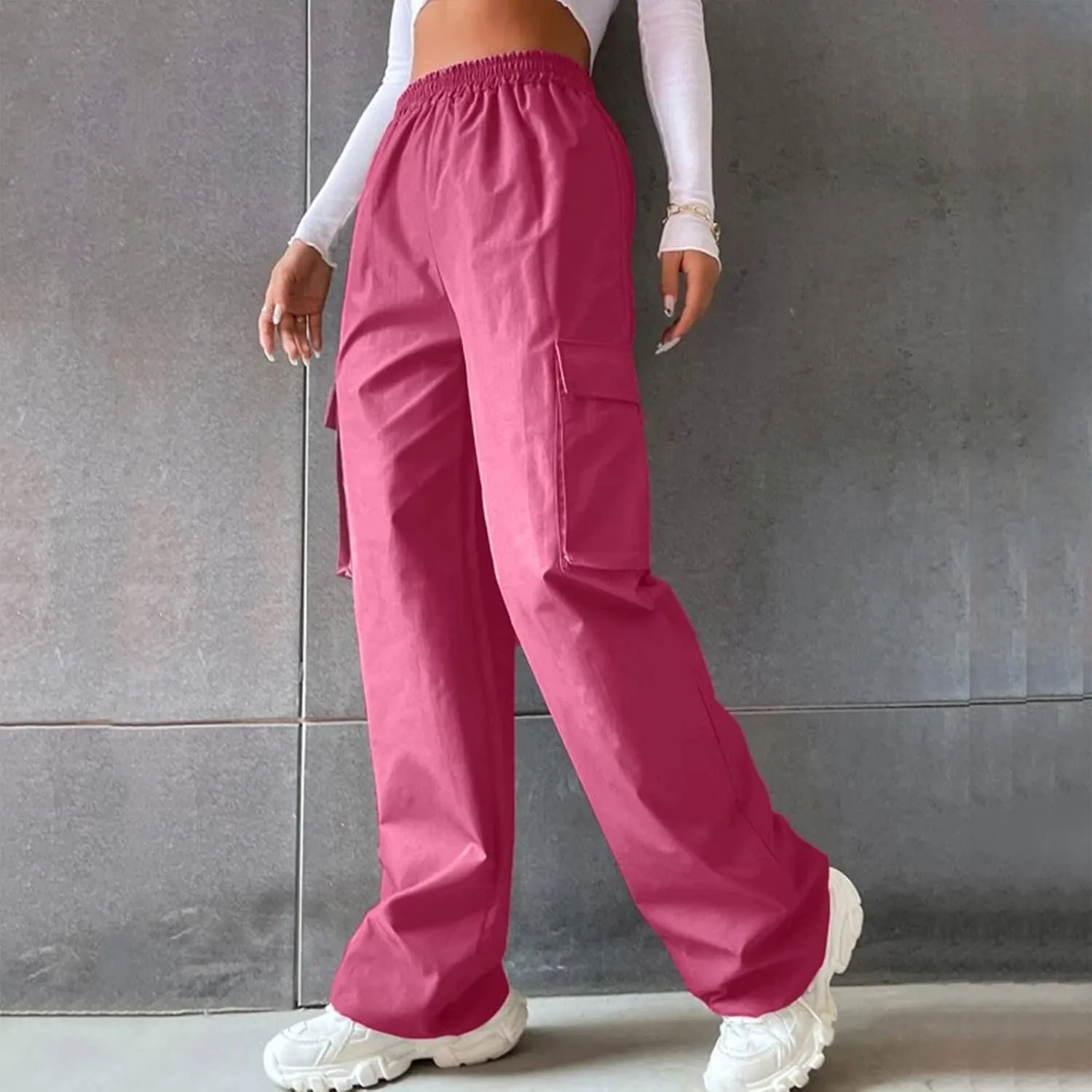 High Waisted Wide Leg Trousers Sweatpants for Women Baggy Straight Leg Lounge Pants Stretch Loose Comfy Fall Outfits