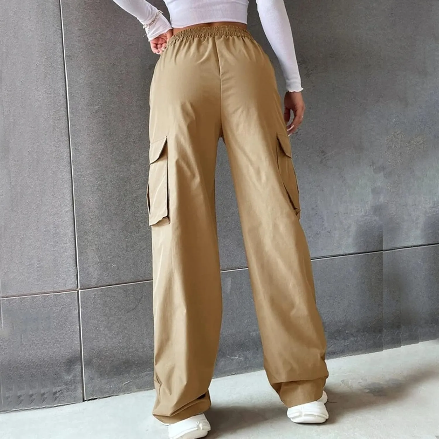 High Waisted Wide Leg Trousers Sweatpants for Women Baggy Straight Leg Lounge Pants Stretch Loose Comfy Fall Outfits