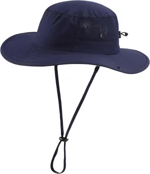 Home Prefer UPF50  Mens Sun Hat Wide Brim Womens UV Protection Beach Bucket Hat Airy Fishing Hat Hiking Snap Up Cowboy Hat