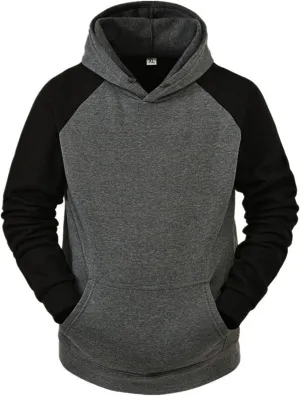 Hoodies for Men Pullover, Mens Hoodies Pullover Patchwork Color Block Sweatshirts Casual Drawstring Tops with Kanga Pockets A