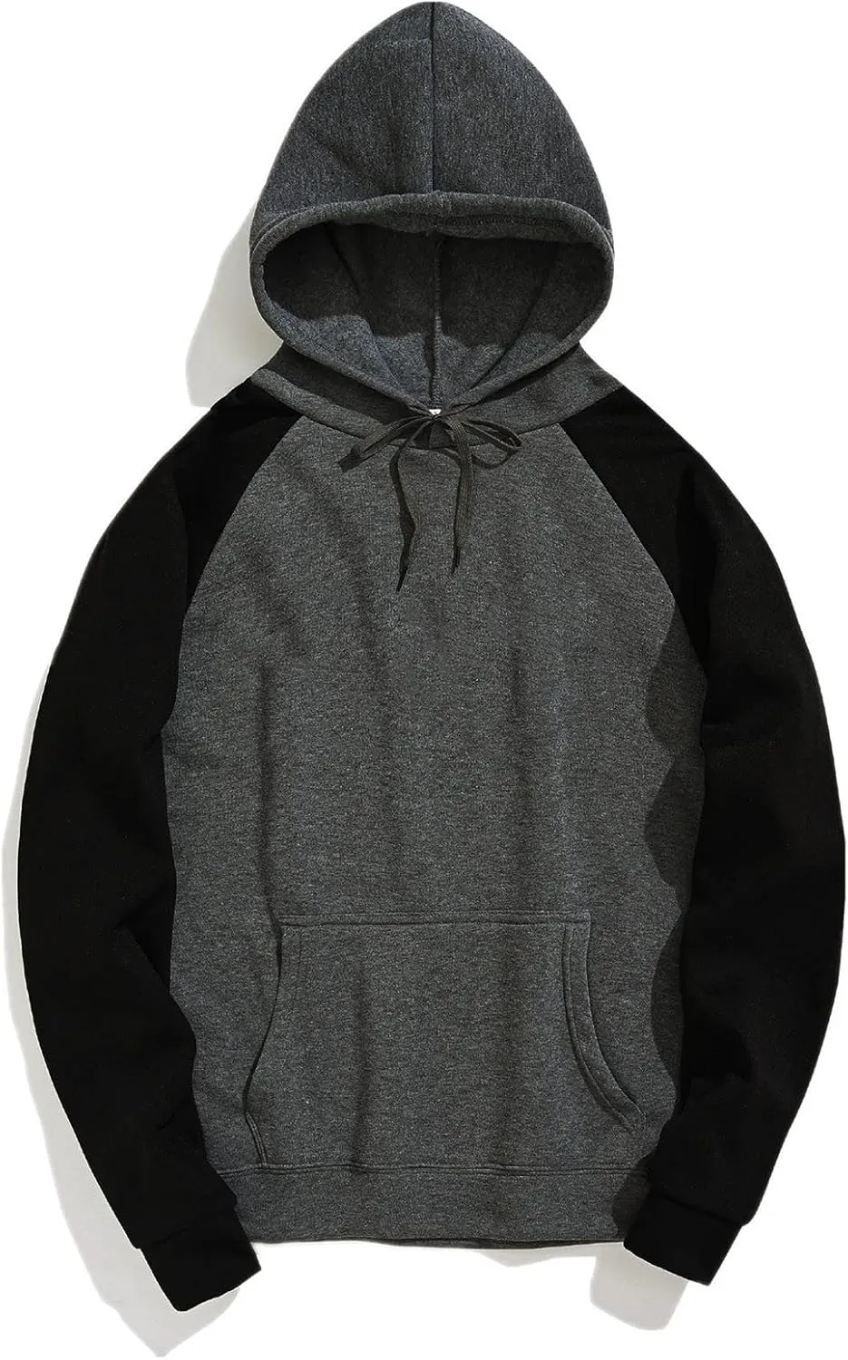 Hoodies for Men Pullover, Mens Hoodies Pullover Patchwork Color Block Sweatshirts Casual Drawstring Tops with Kanga Pockets A