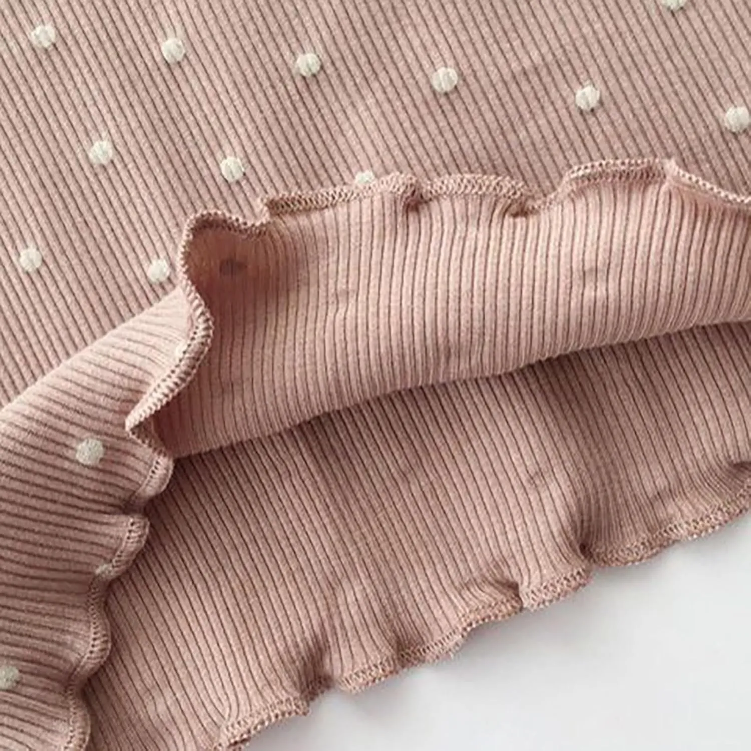 Infant Baby Girls Soft Cotton 𝐏a𝐣amas Set Short Sleeve Ruffle 𝐒lee𝐩wear & Long Pants Kids Ribbed 𝐋oun𝐠ewear 𝐍𝐢ghtwear