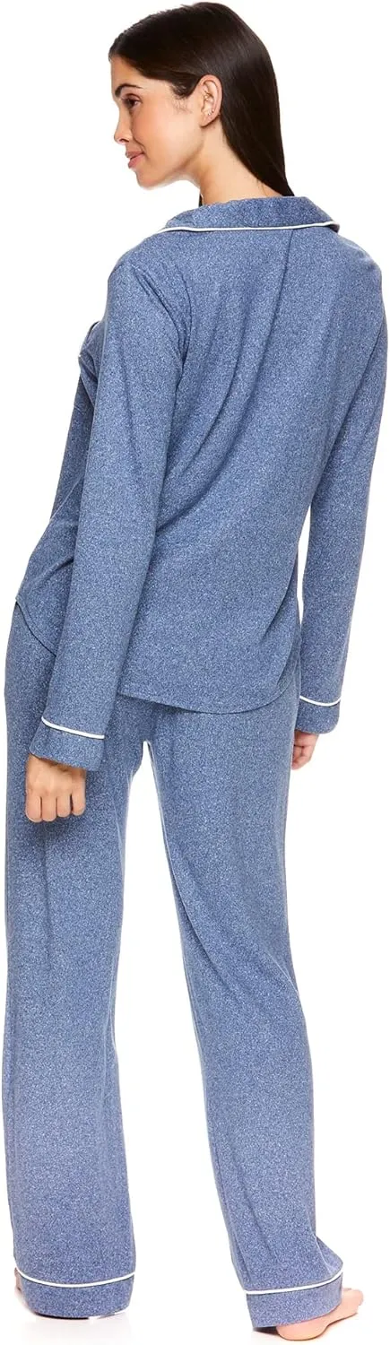 kathy ireland Womens Pajama Set and Lounge Set - PJ Set for Women with Long Sleeve Pajama Top and Pajama Pants with Pockets