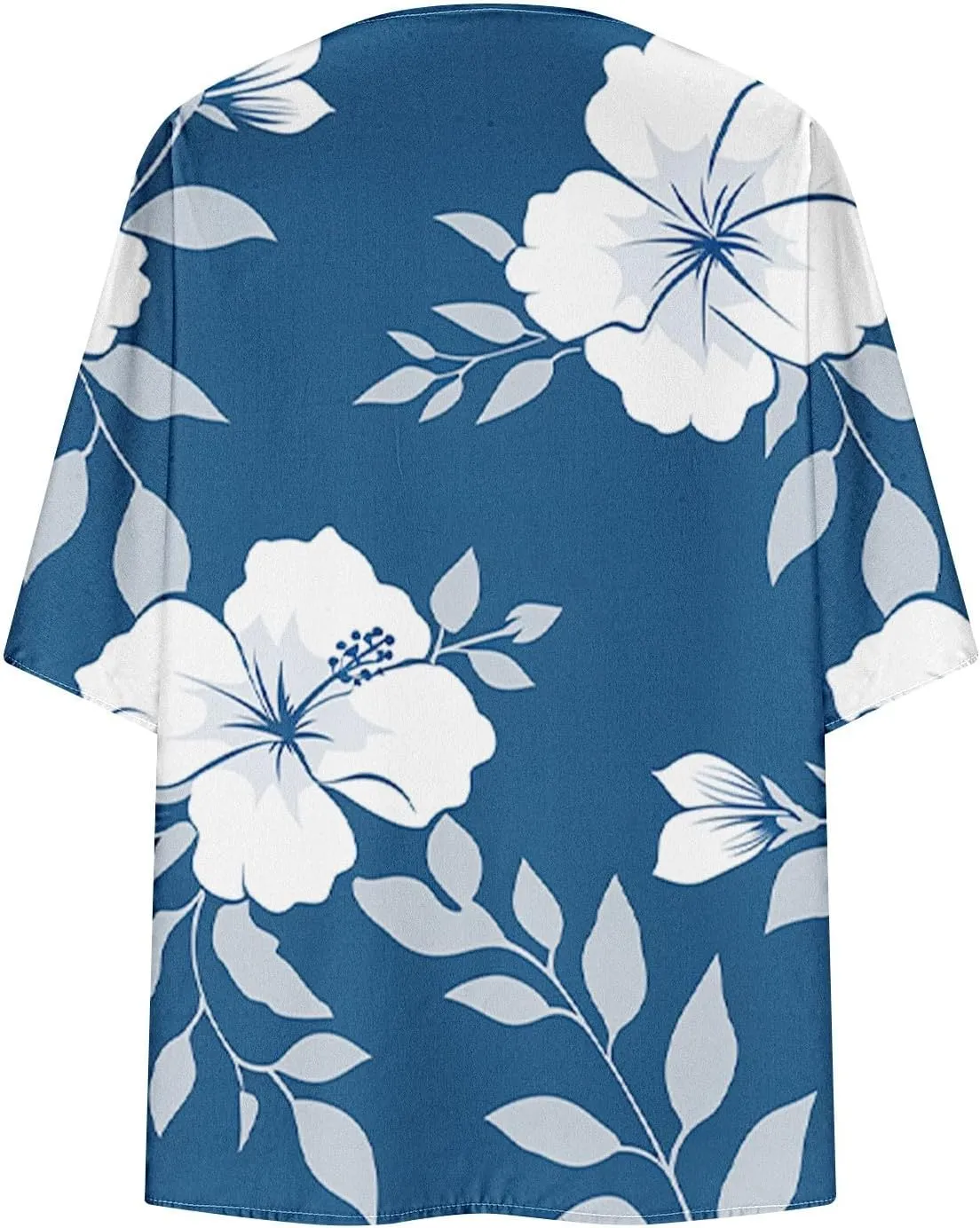 Kimono Cardigans for Women Lightweight Bathing Suit Cover Up 3/4 Sleeve Cardigan Summer Vacation Outfits