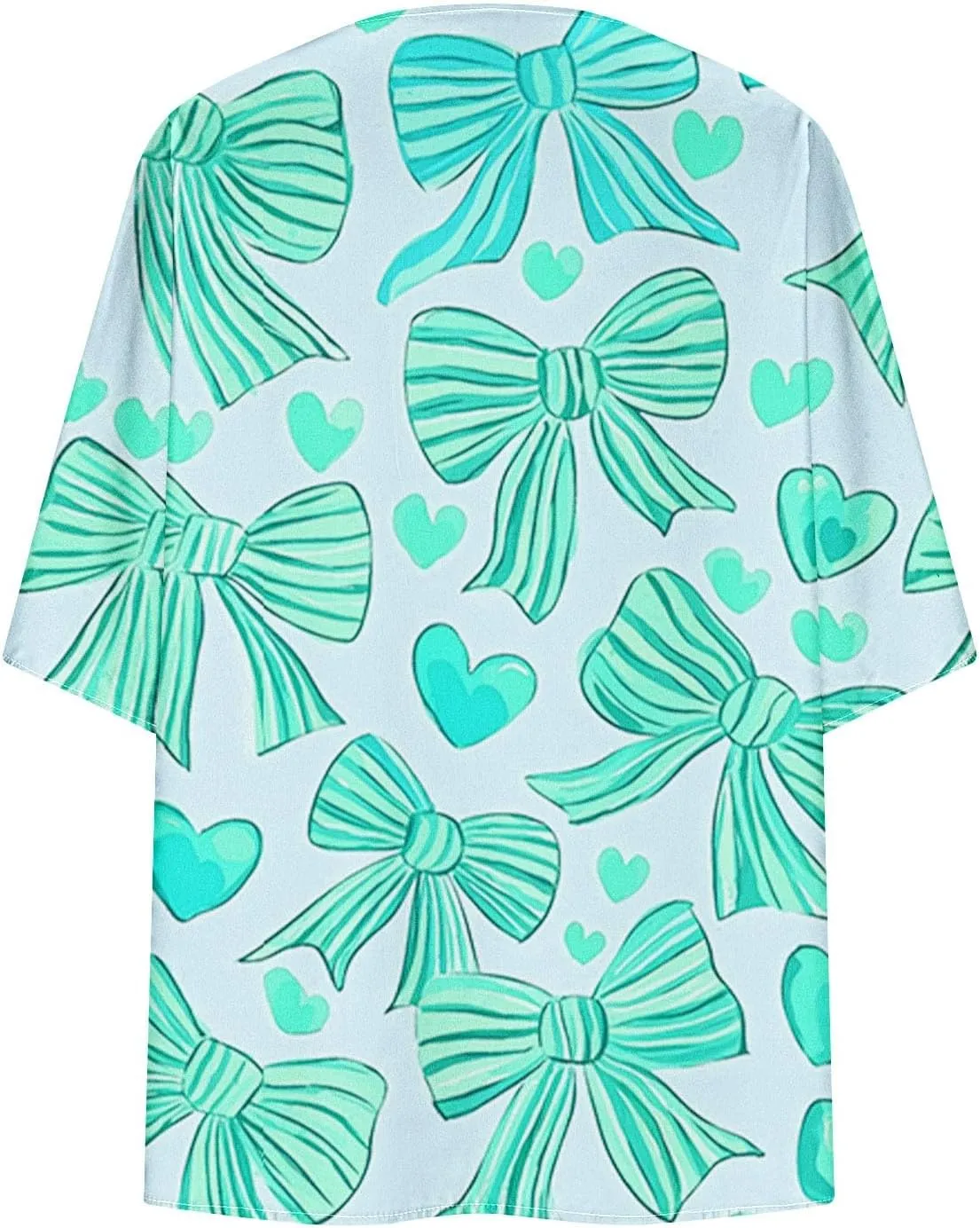 Kimonos for Women Summer Chiffon Beach Cover Up Lightweight Open Front 3/4 Sleeve Cardigan Vacation Outfits