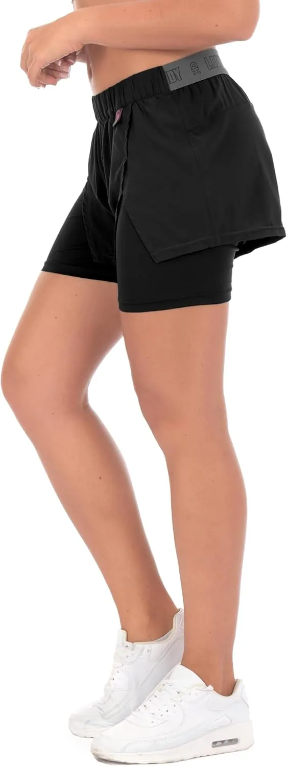 Little Donkey Andy Women's Running Shorts, Lightweight Stretch Workout Outdoor Hiking Bicycle Athletic Shorts with Pockets