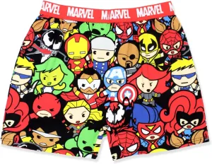 Marvel Kawaii Avengers Superheroes Men's Boxer Lounge Shorts