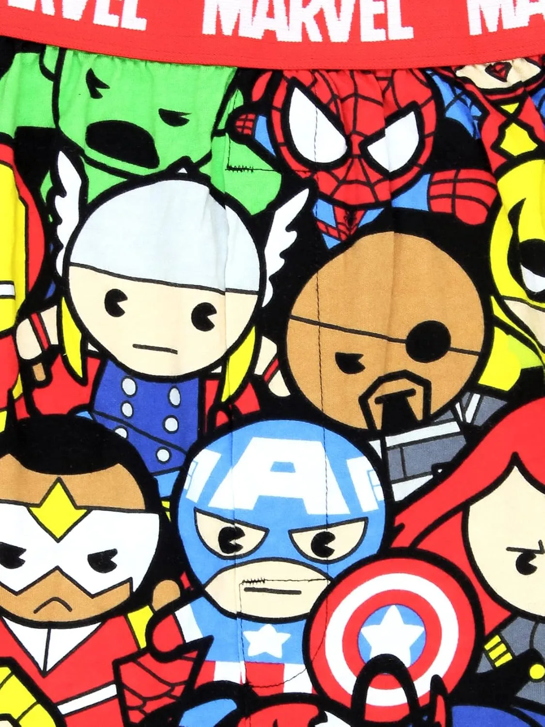 Marvel Kawaii Avengers Superheroes Men's Boxer Lounge Shorts
